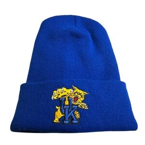 University of Kentucky Wildcats Toboggan Blue Knit‎ Beanie Hat Embroidered Logo